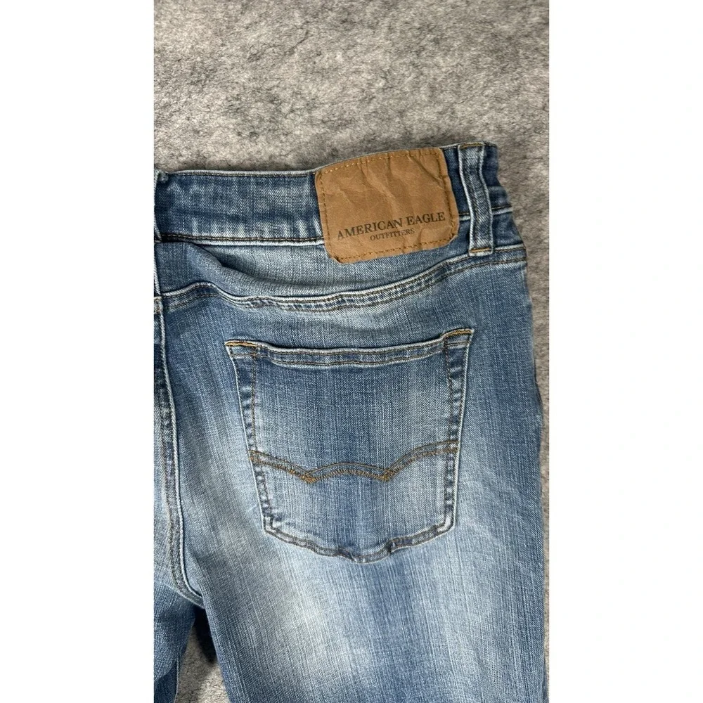 American Eagle Men's Jeans 30x32 Blue Relaxed Straight Extreme Flex 4 Boot Cut